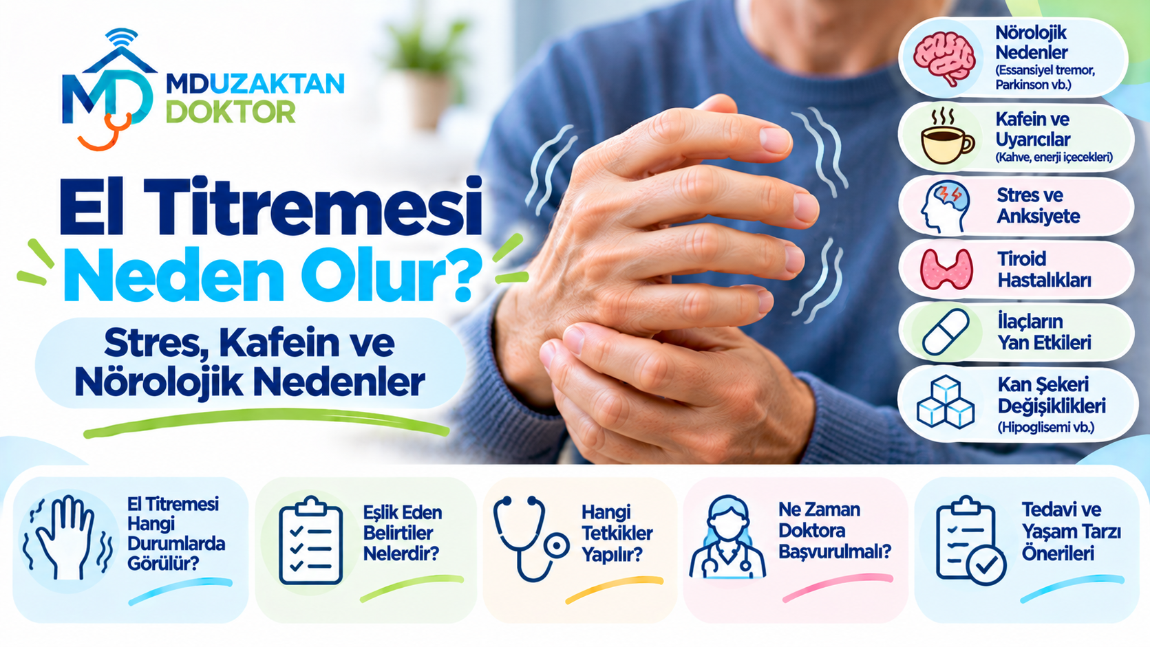 El Titremesi Neden Olur? Stres, Kafein ve Nörolojik Nedenler