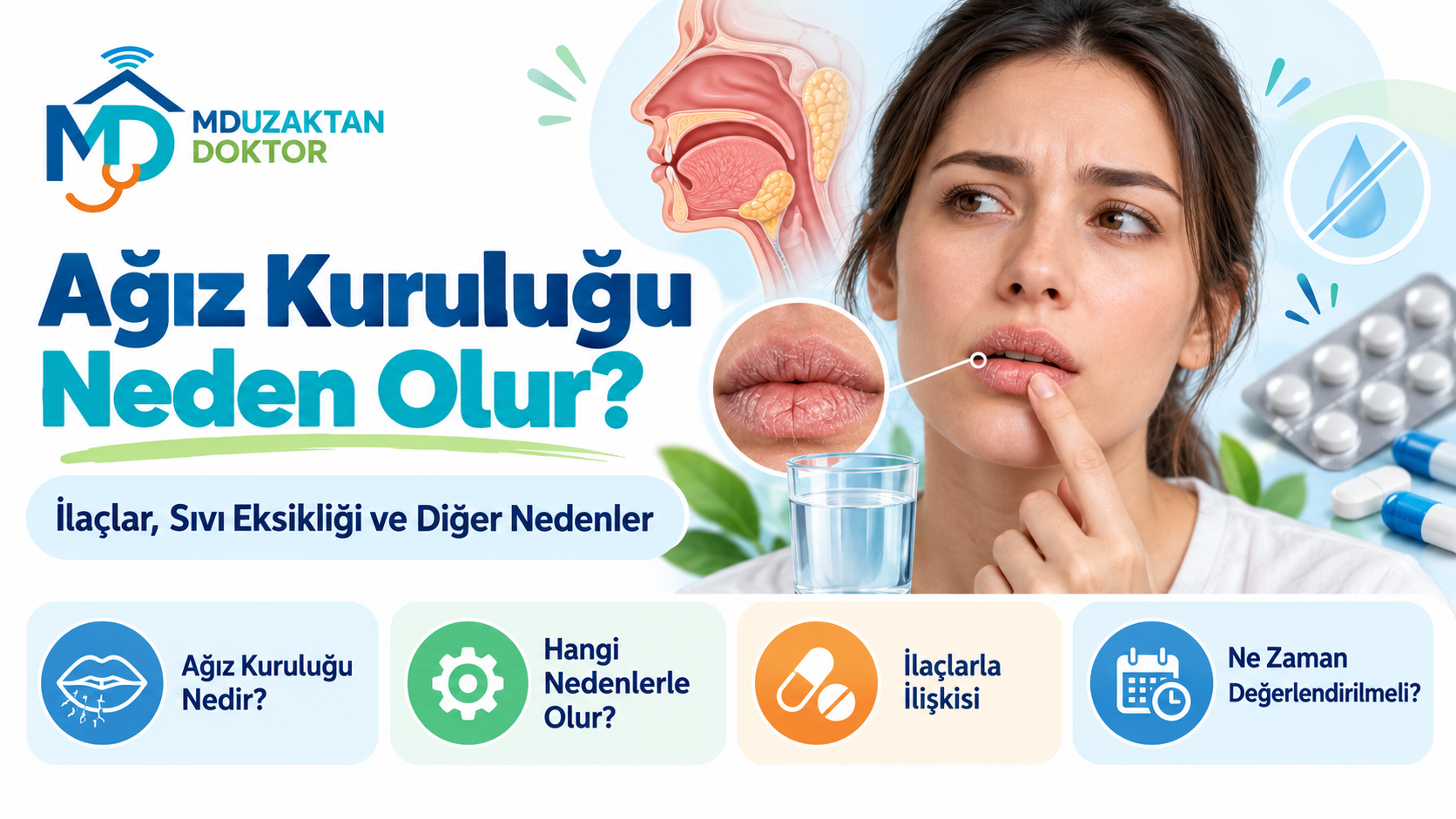 Ağız Kuruluğu Neden Olur? İlaçlar, Sıvı Eksikliği ve Diğer Nedenler